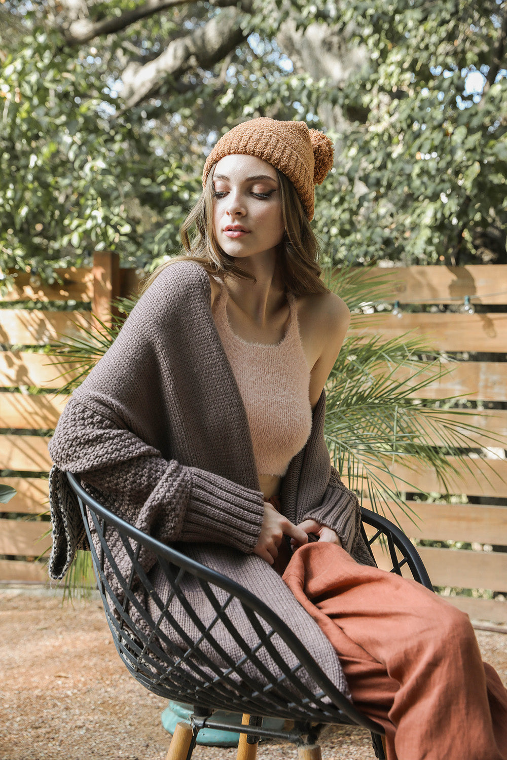 Cuddly Bat Sleeve Knit Cardigan Leto Collection