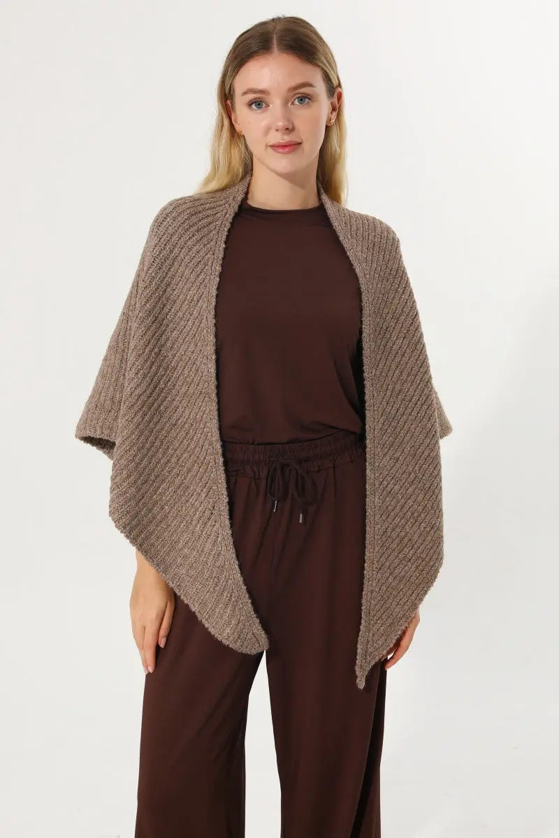 Multi‑Way Wear Ribbed Knit Warm Women Shawl Wrap Leto Collection
