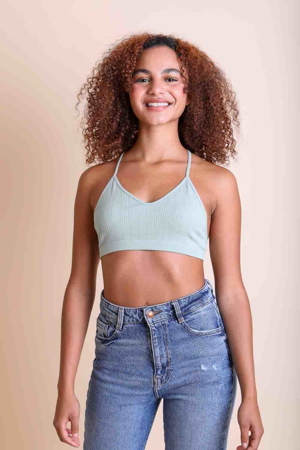 Tattoo Back Bralette – Seamless Design with Mesh Detail