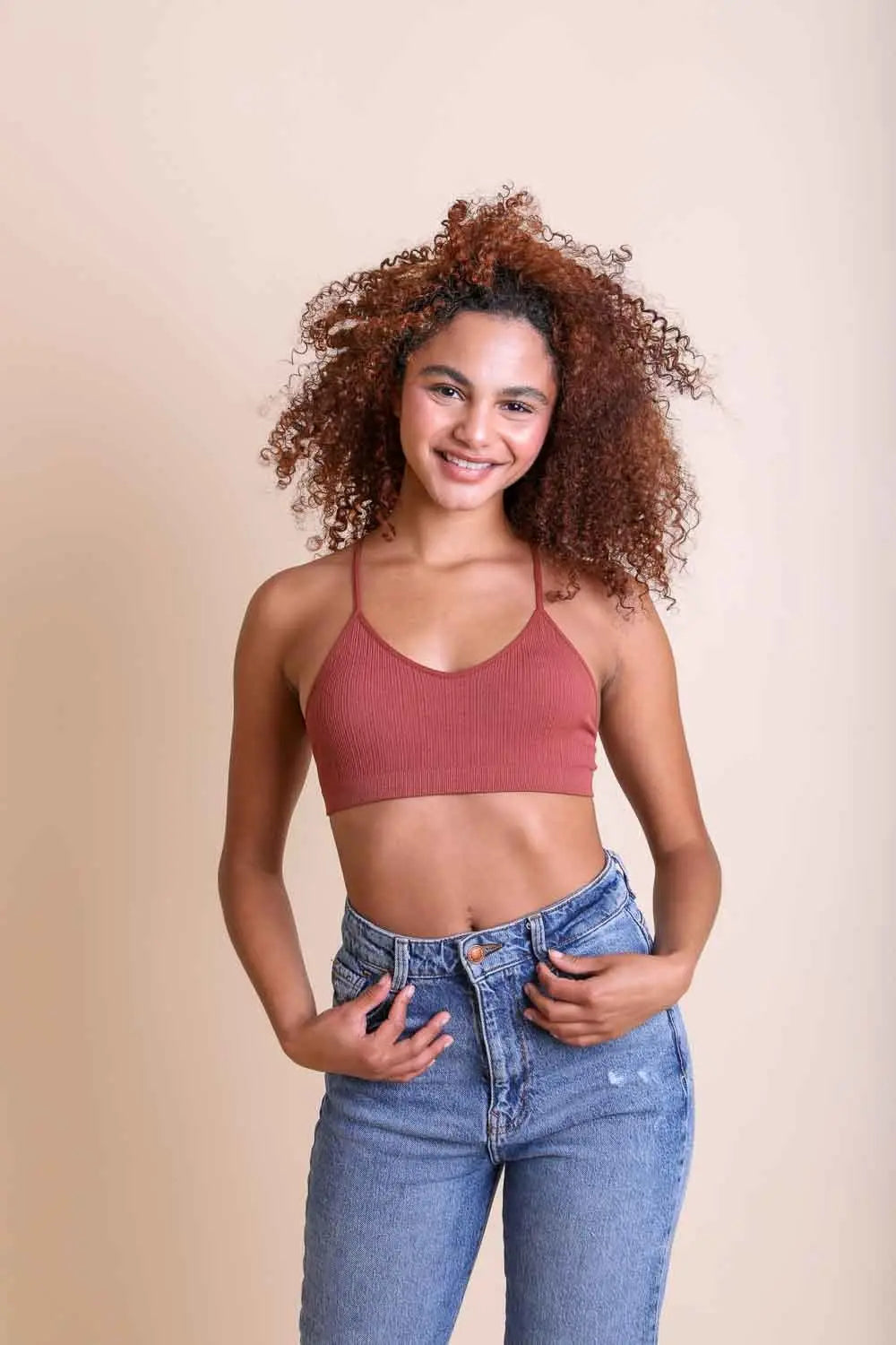 Tattoo Back Bralette – Seamless Design with Mesh Detail