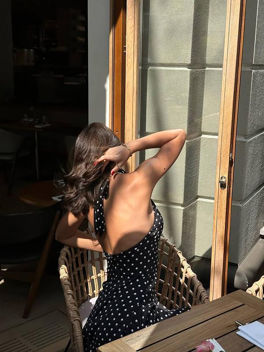 Cheryl Dot Printed A-Line Dress