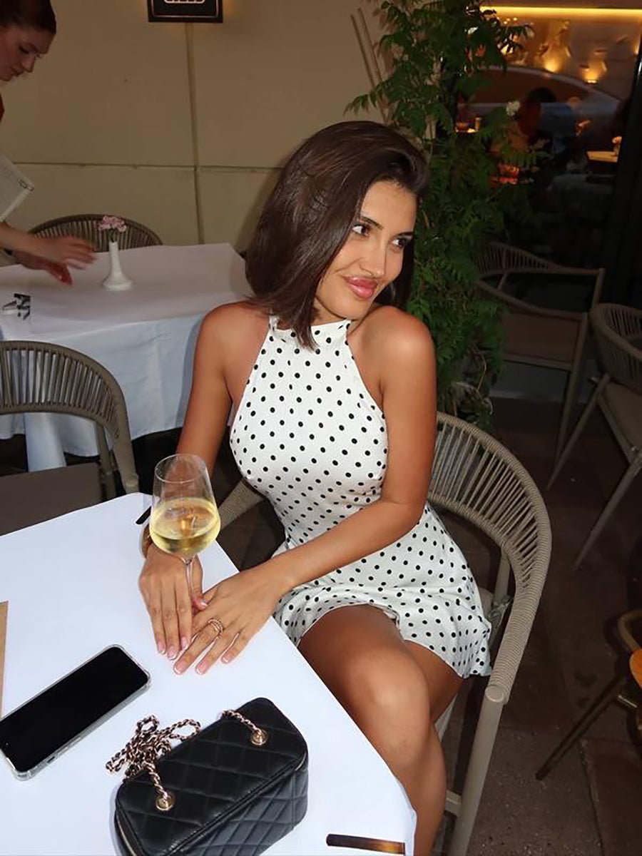 Cheryl Dot Printed A-Line Dress