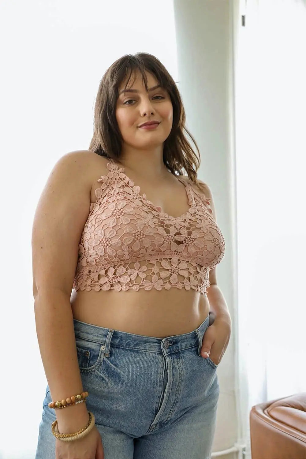 Crochet Daisy Longline Bralette