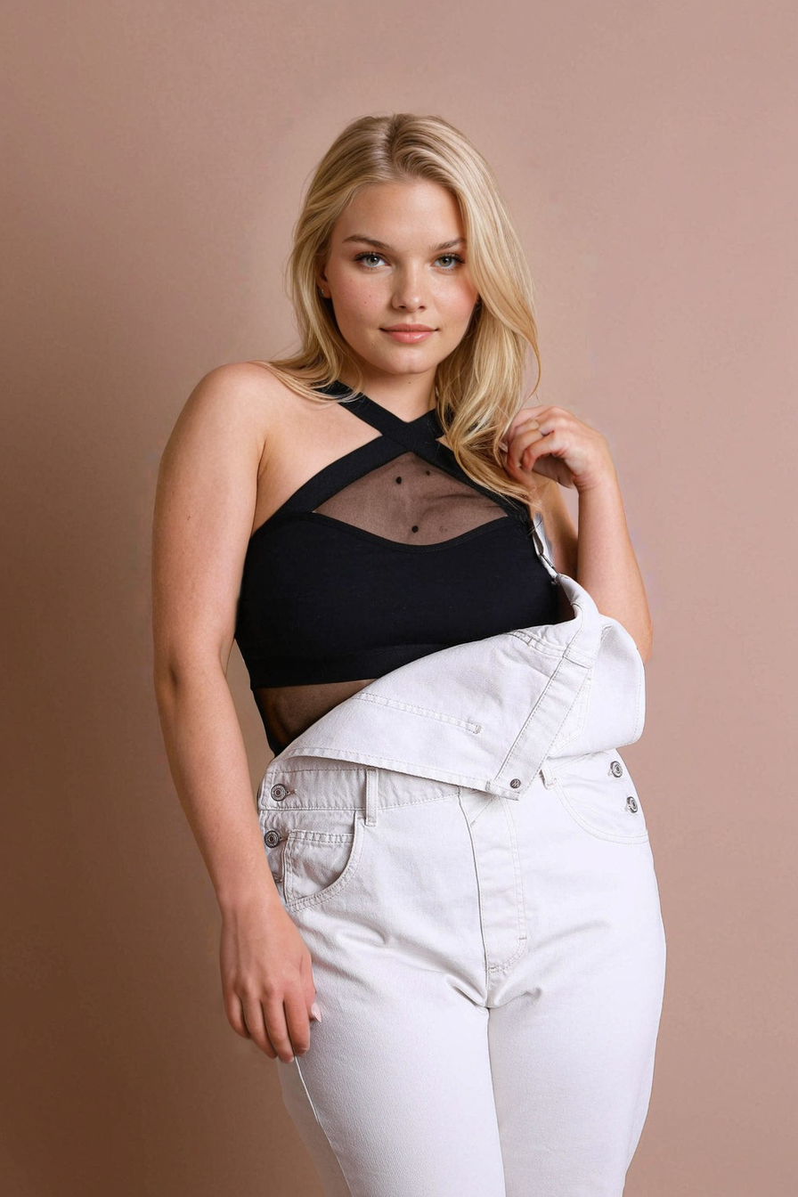 Cross Front Bralette Plus Size Leto Collection