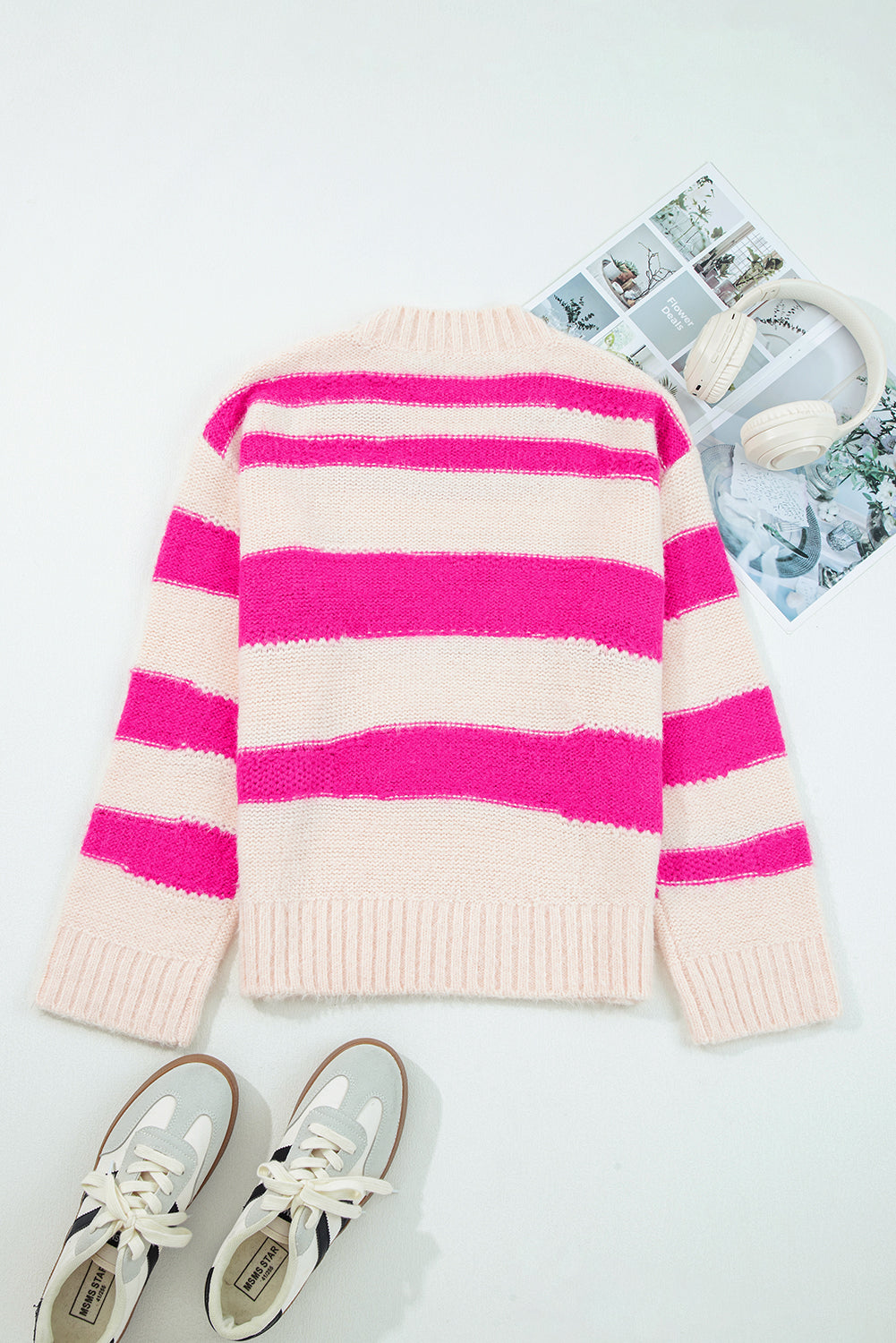 I KNOW WHAT I WANT Sequin Colorblock Stripe Sweater