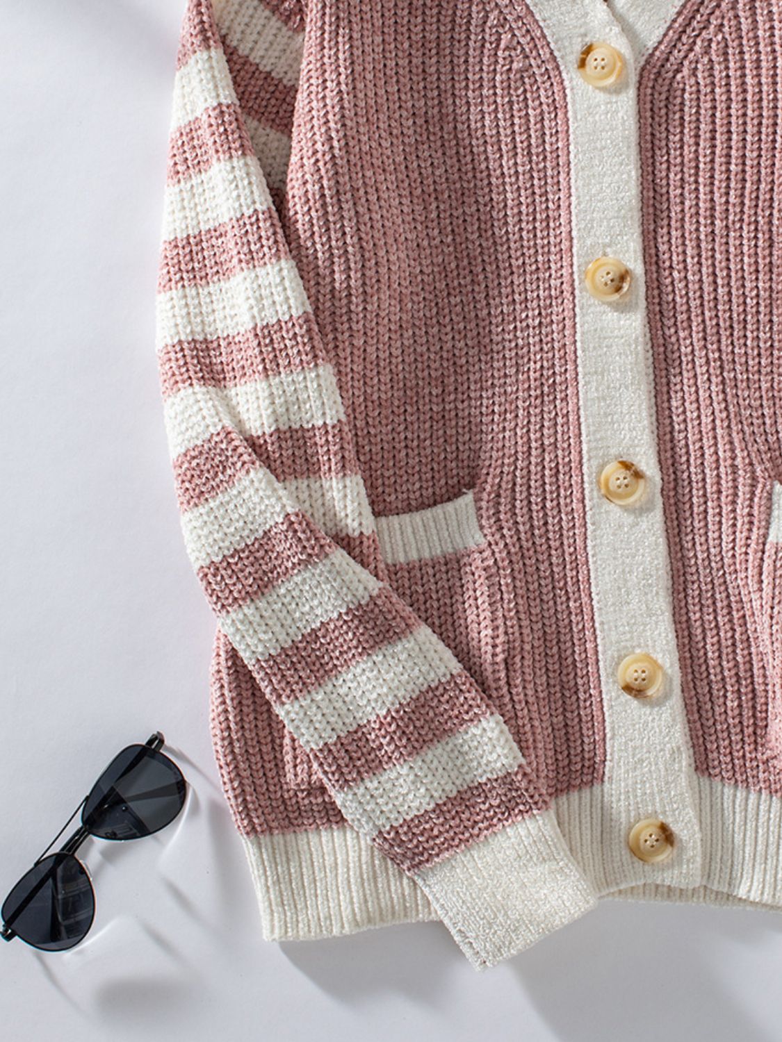 Striped Long Sleeve Cardigan