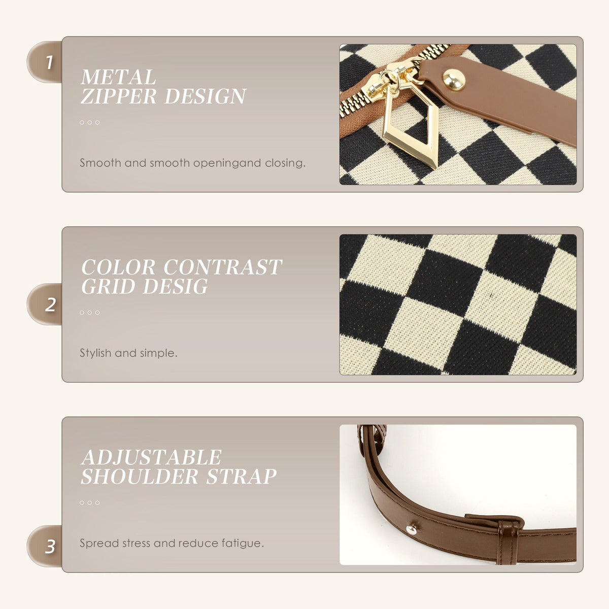 Checkerboard Chest Bag