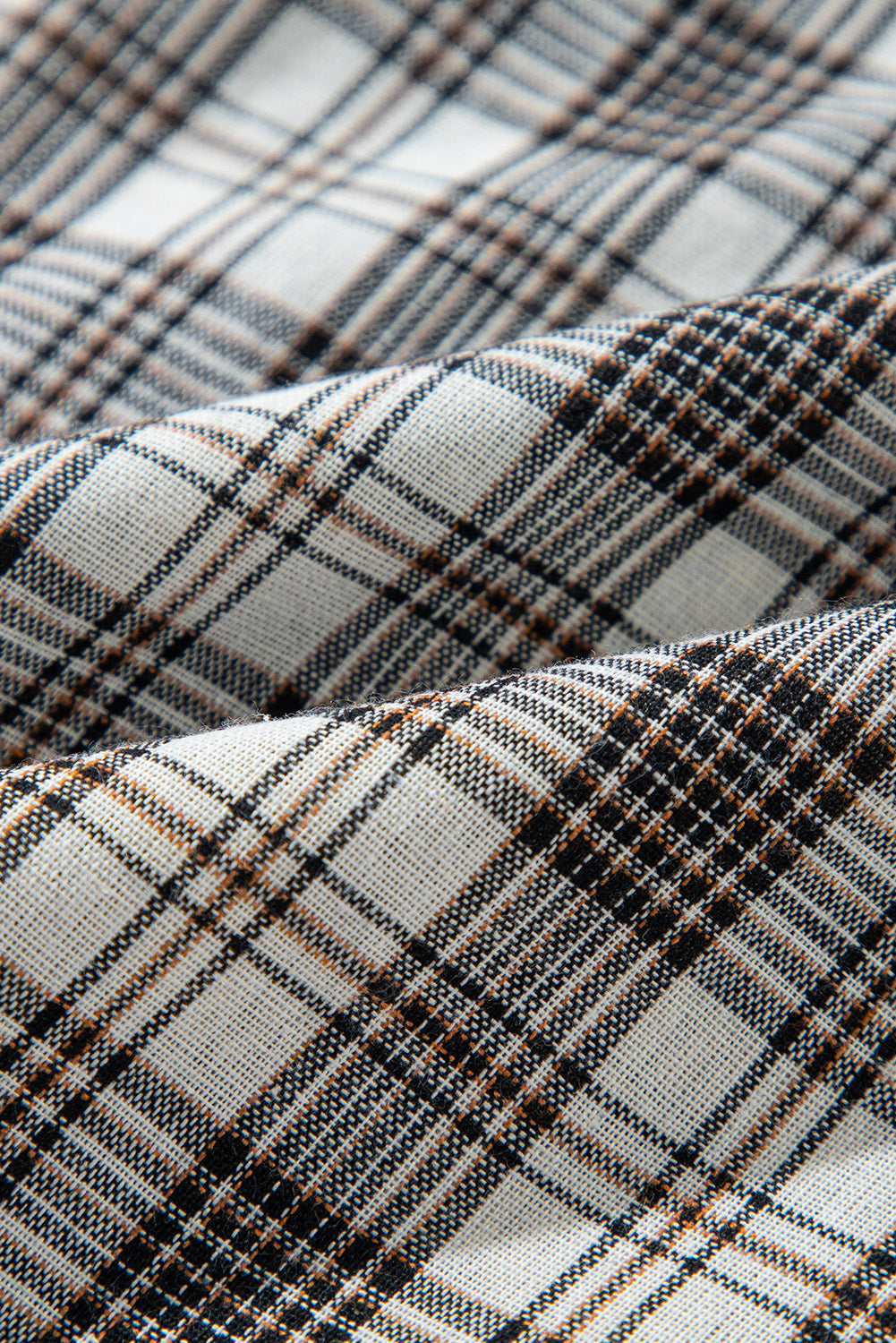 Checker Button-Up Chest Pocket Hooded Shacket