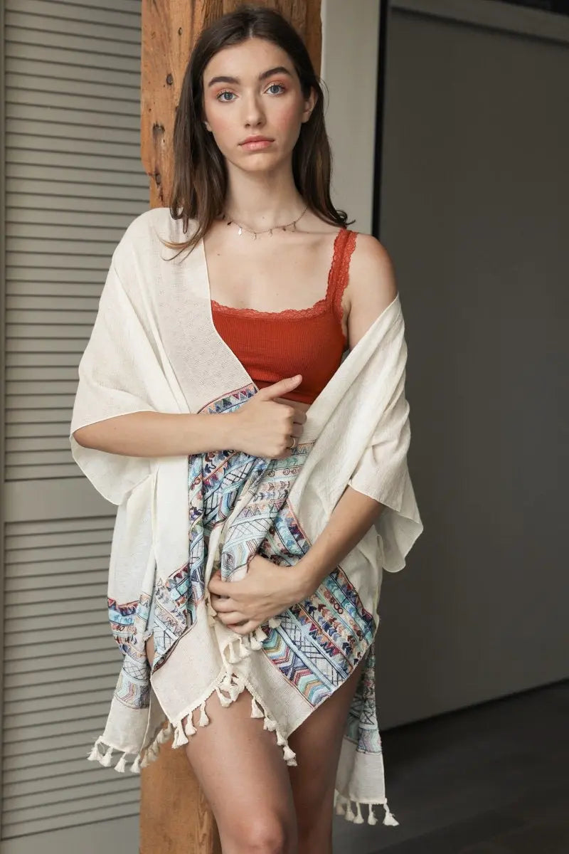 Embroidered Geometric Kimono 💠