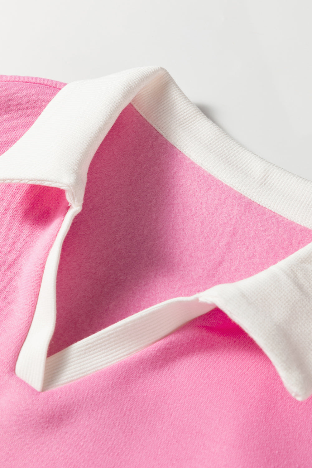 Colorblock Polo Floral Patchwork Pullover