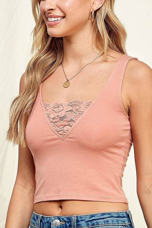 Laced Detail Tank Top