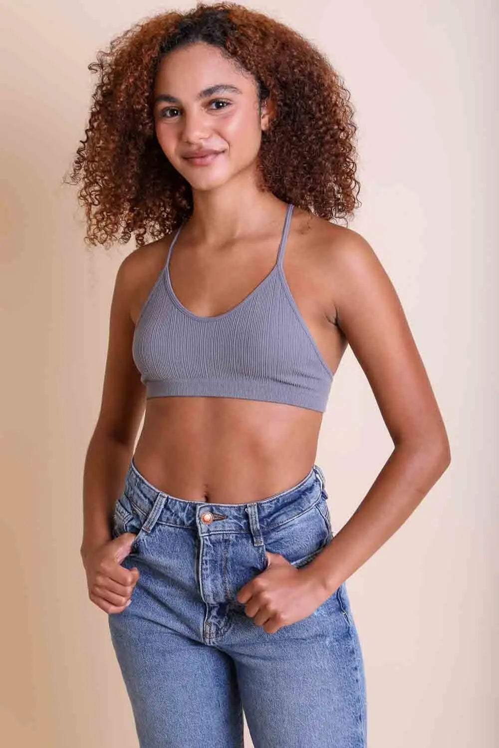 Tattoo Back Bralette – Seamless Design with Mesh Detail