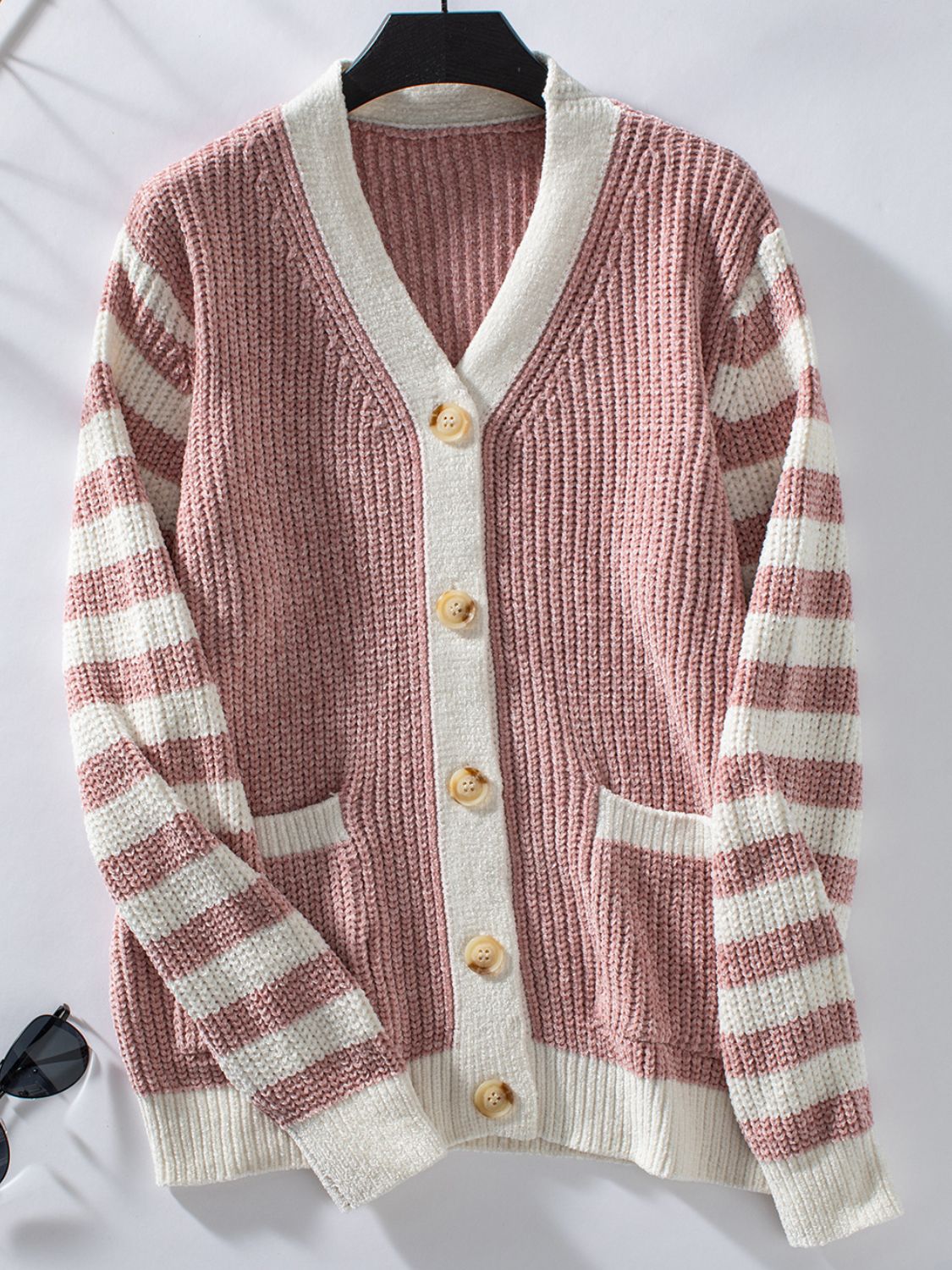 Striped Long Sleeve Cardigan
