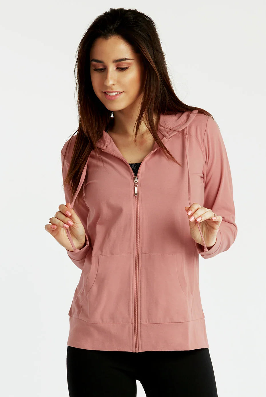 Sofra Ladies Single Jersey Zip-Up Hoodie Jacket