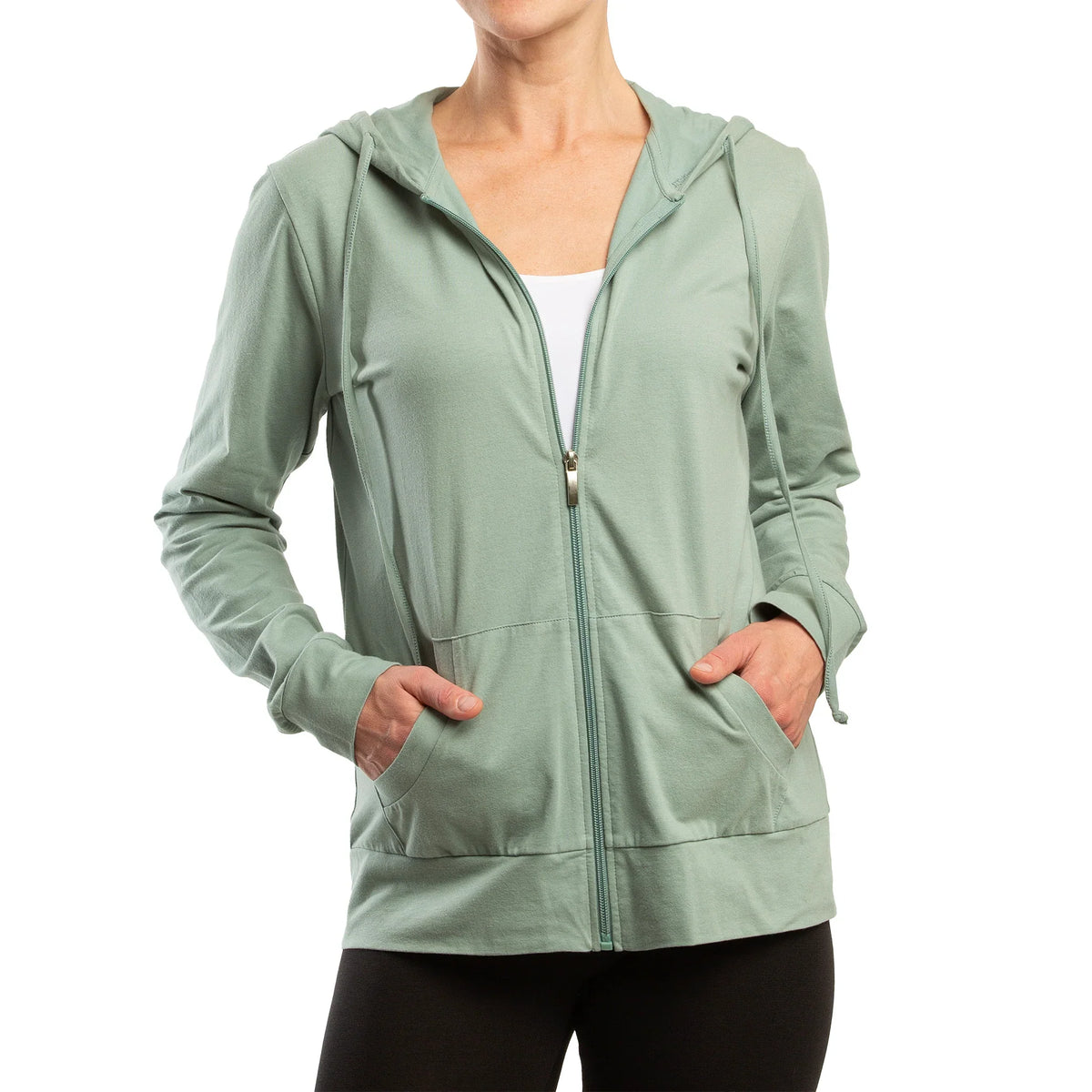Sofra Ladies Single Jersey Zip-Up Hoodie Jacket