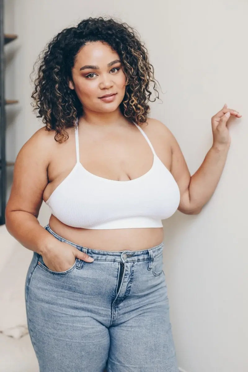 Tattoo Back Bralette – Seamless Design with Mesh Detail