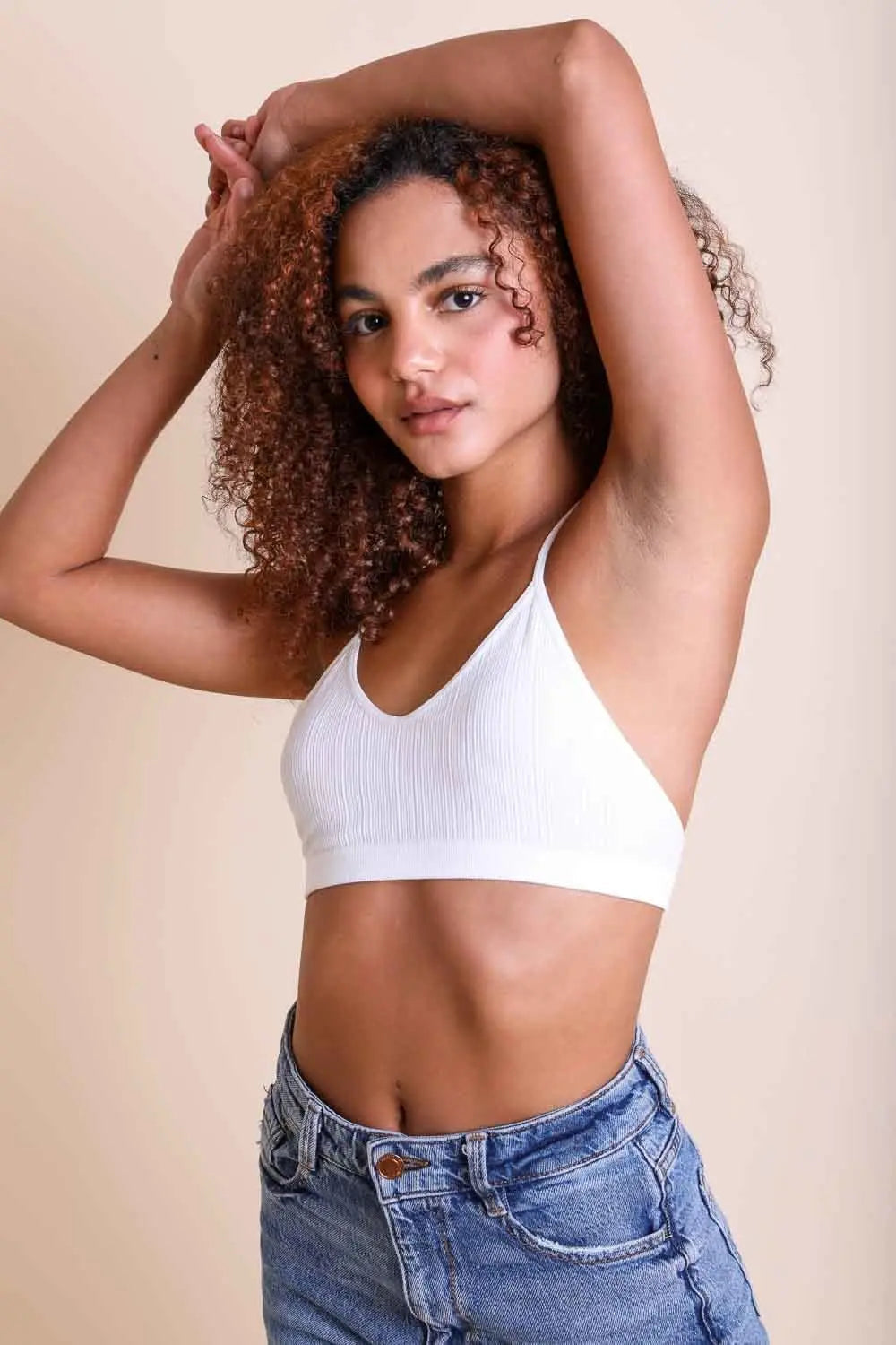 Tattoo Back Bralette – Seamless Design with Mesh Detail