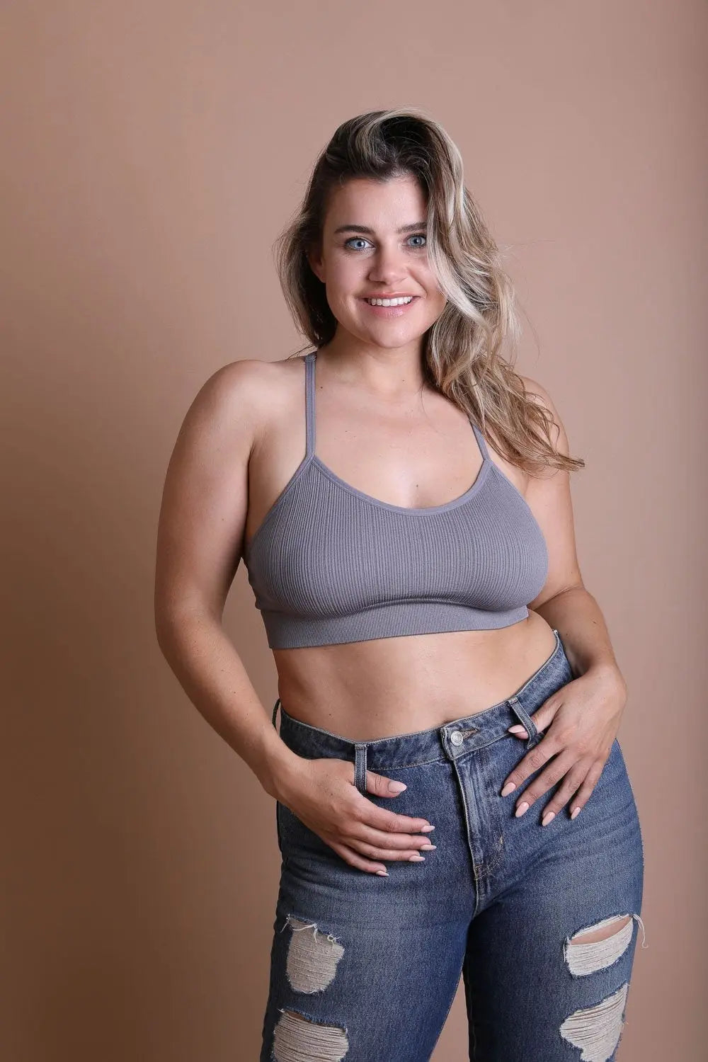 Tattoo Back Bralette – Seamless Design with Mesh Detail
