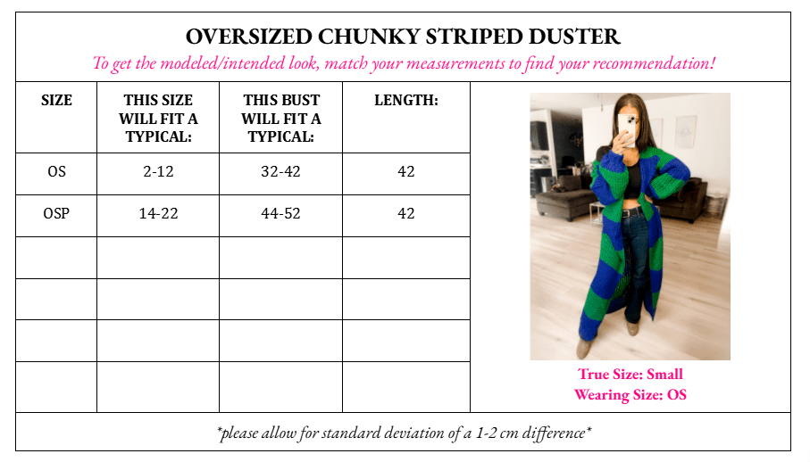 Oversized Chunky Striped Balloon Sleeve Cardigan