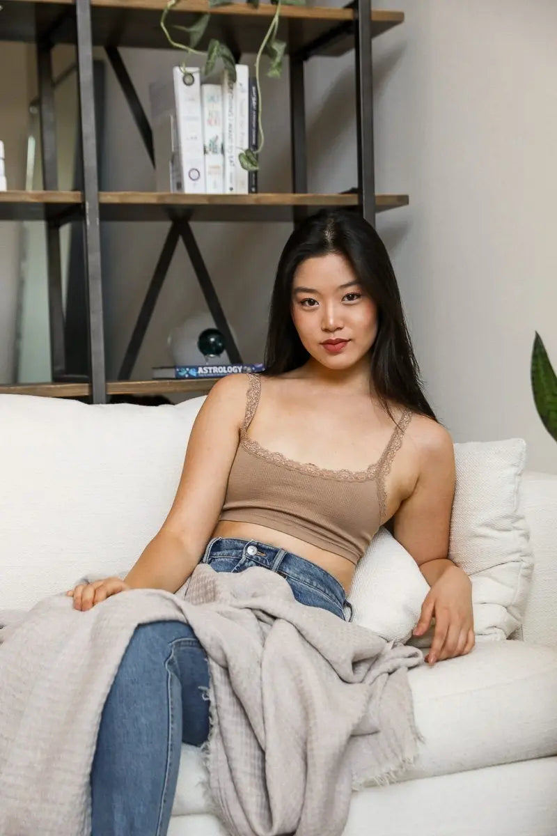 Seamless Lace Strap Bralette