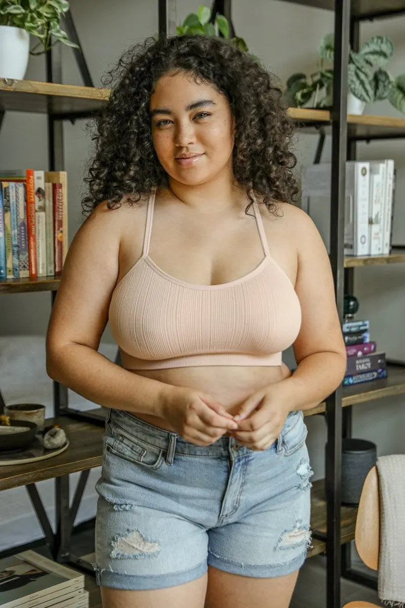 Tattoo Back Bralette – Seamless Design with Mesh Detail