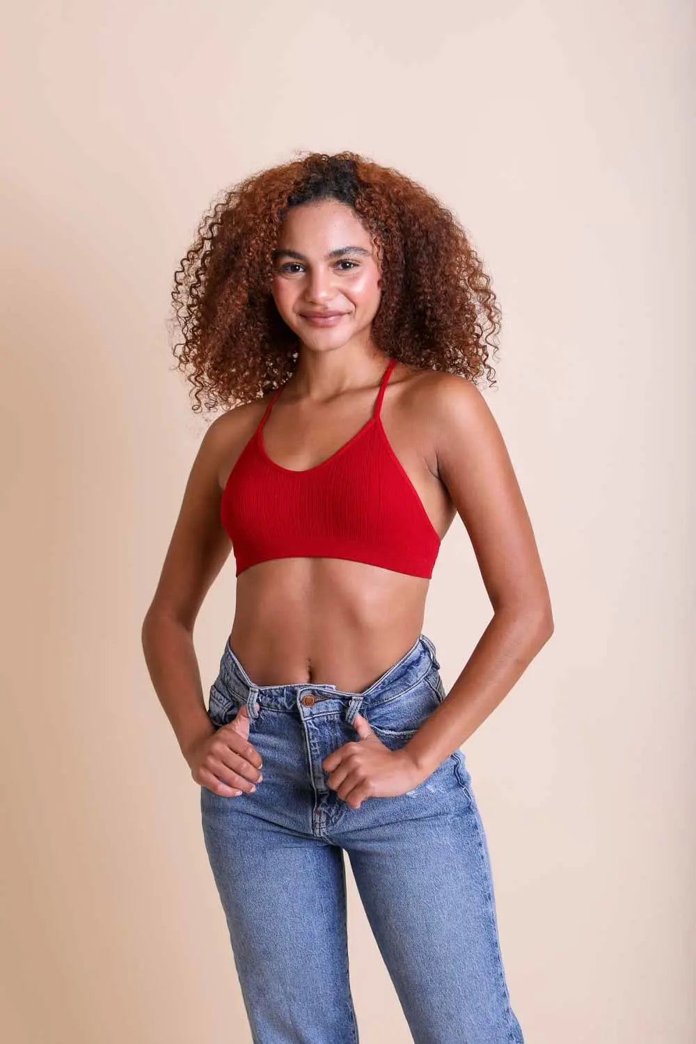 Tattoo Back Bralette – Seamless Design with Mesh Detail