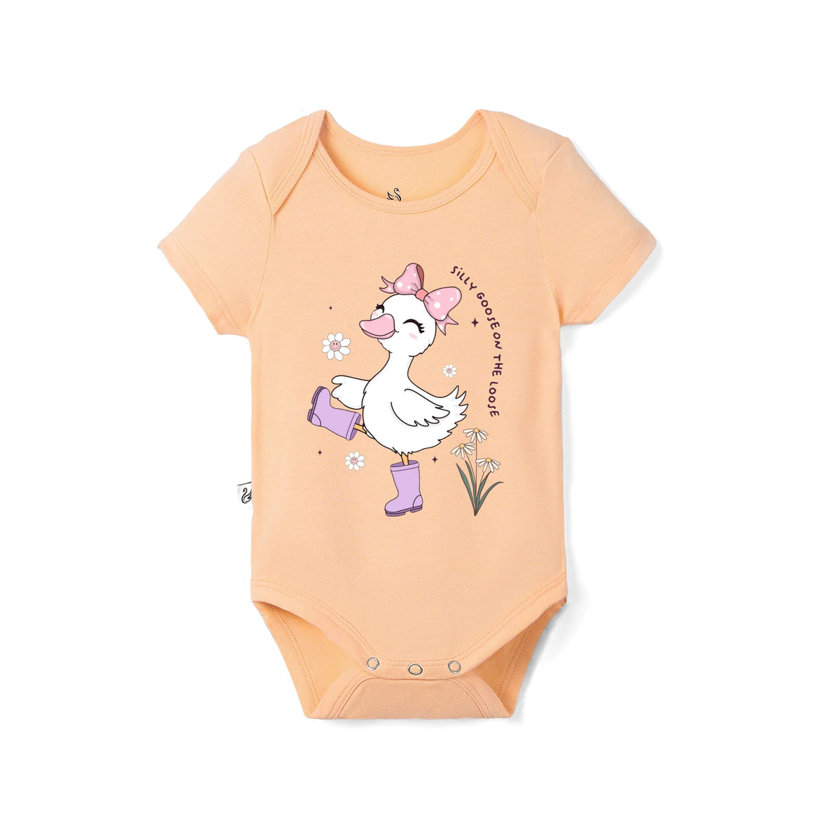 Silly Goose On The Loose Bamboo Baby Bodysuit