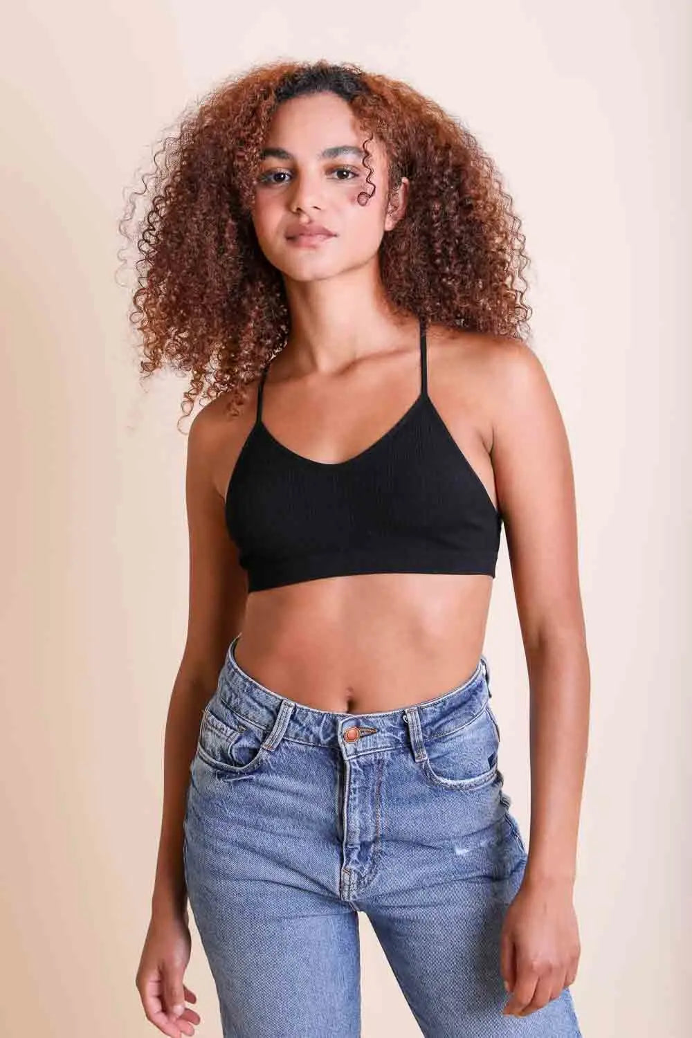 Tattoo Back Bralette – Seamless Design with Mesh Detail