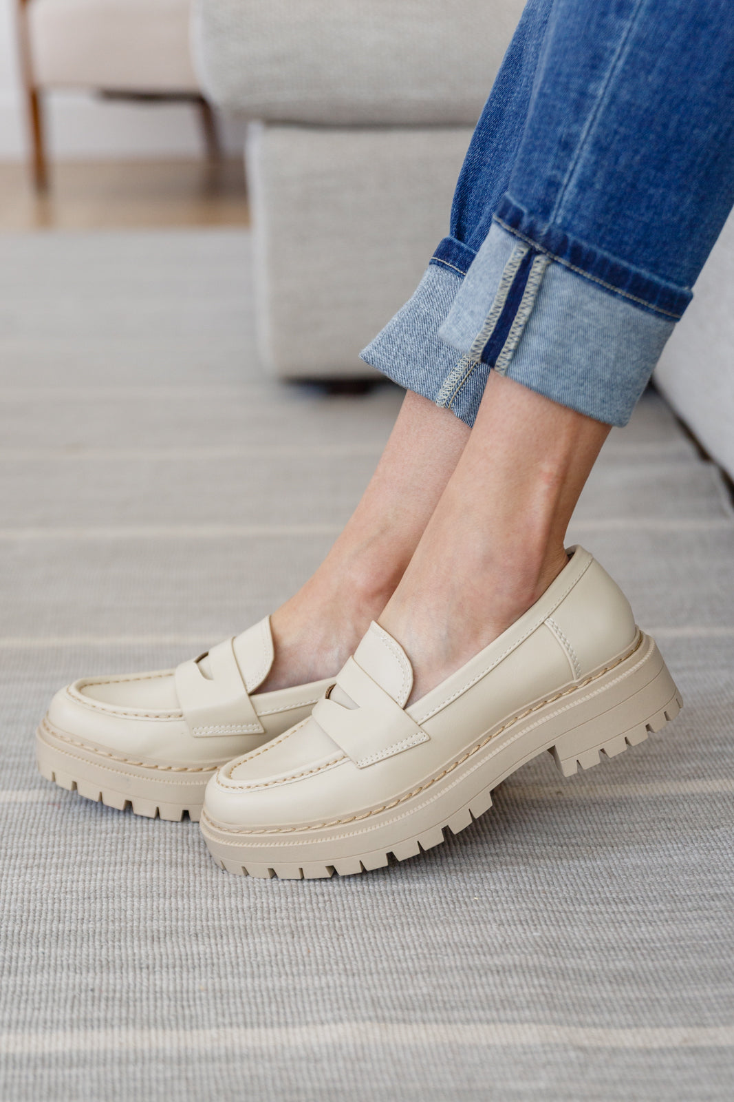 Loafers in Bone