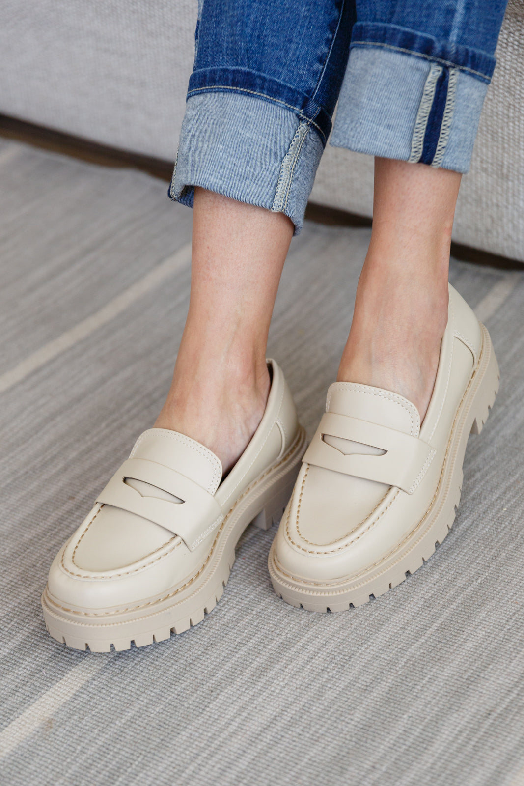 Loafers in Bone